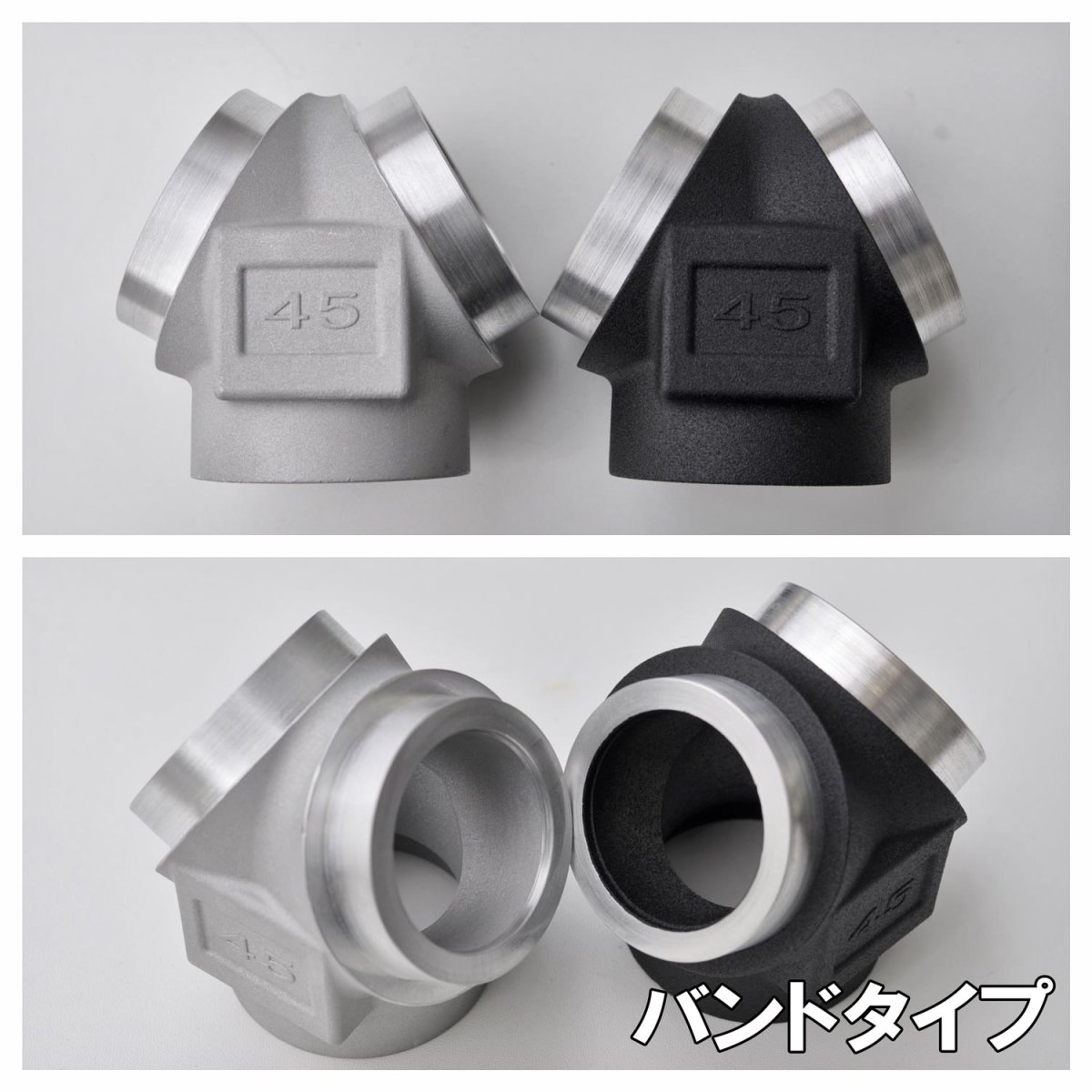 画像3: 【45 Velocity-MANi】ショベルヘッドCVキャブ用ショートマニホールド Keihin CV Spigot Manifold Shorty (3)