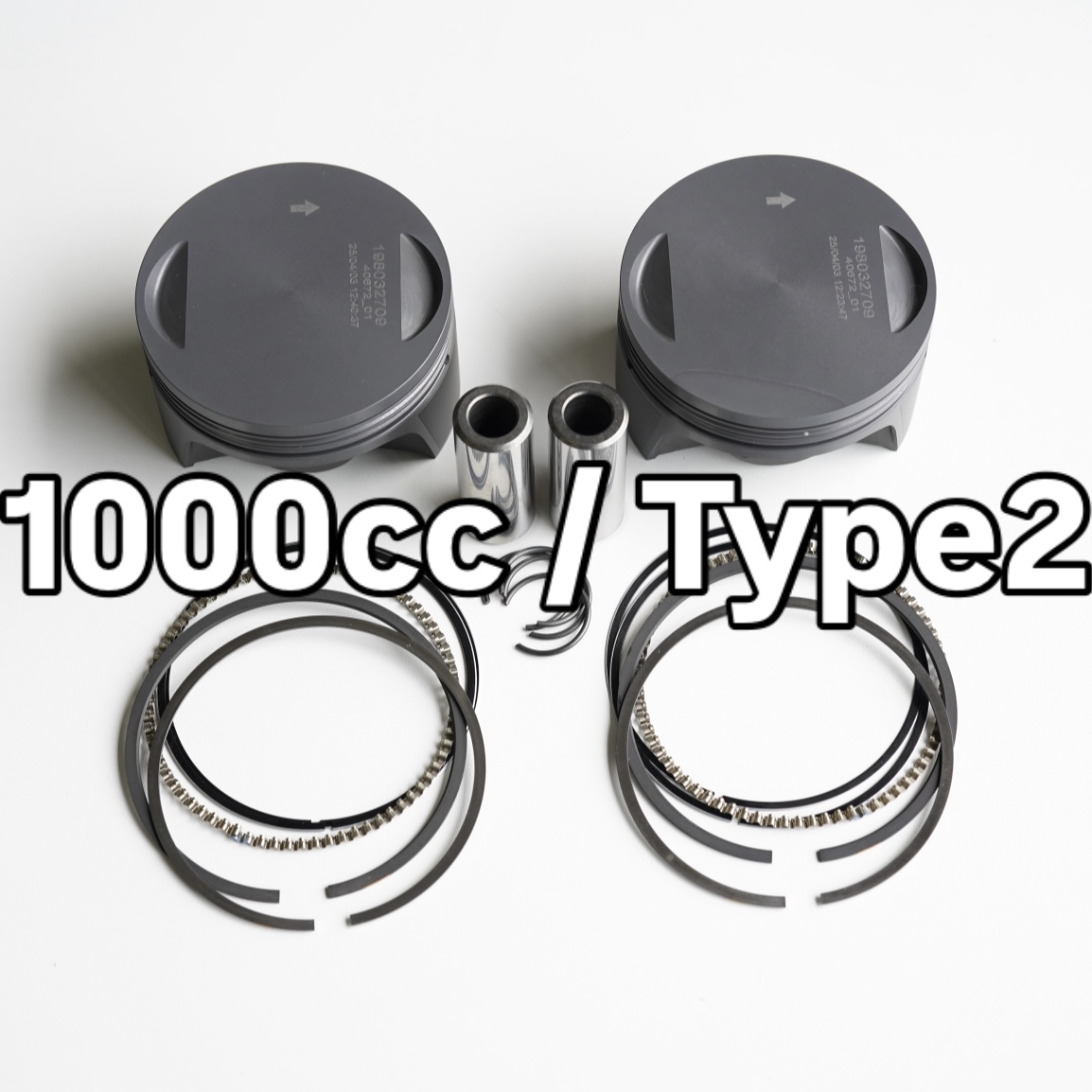 （新型）スポーツスター専用 883→1000ccピストンキット タイプ２ / Bore up piston Kit / made by MAHLE